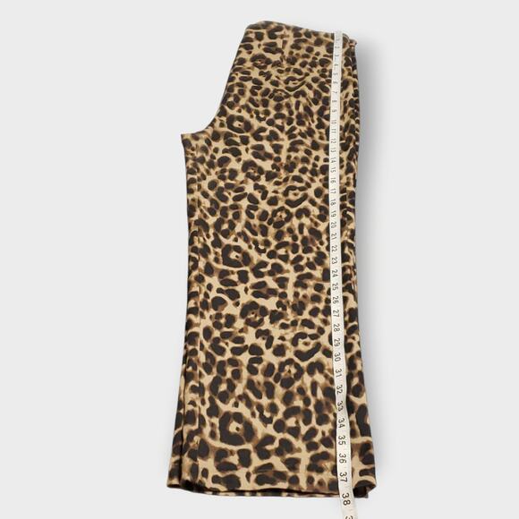 Reformation Marlon Leopard Print Crop Pants High Rise Straight Leg Sz 12 Mobwife - Picture 13 of 13